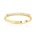 18K Yellow Gold (750) Half-Eternity Diamond Wedding Band