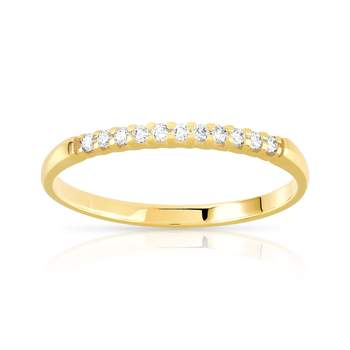 18K Yellow Gold (750) Half-Eternity Diamond Wedding Band