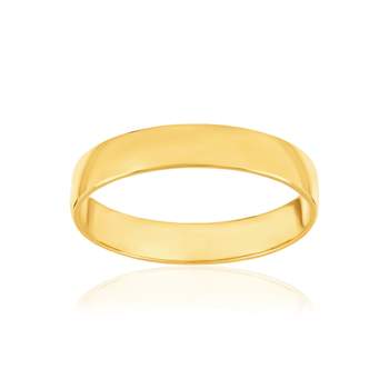 9K Yellow Gold (375) 4mm Comfort-Fit Half-Round Wedding Band