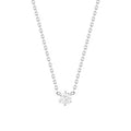 18K White Gold (750) 0.20ct Solitaire Diamond Necklace 42cm