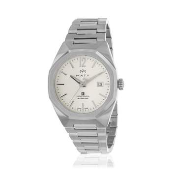 MATY Besançon Men's Brushed Stainless Steel Dress Watch